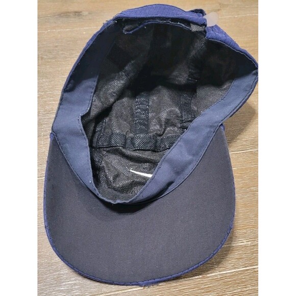 Vtg Nike Panel Swoosh Logo Lightweight Running Outdoor Hiking Hat Cap Blue - Picture 4 of 9